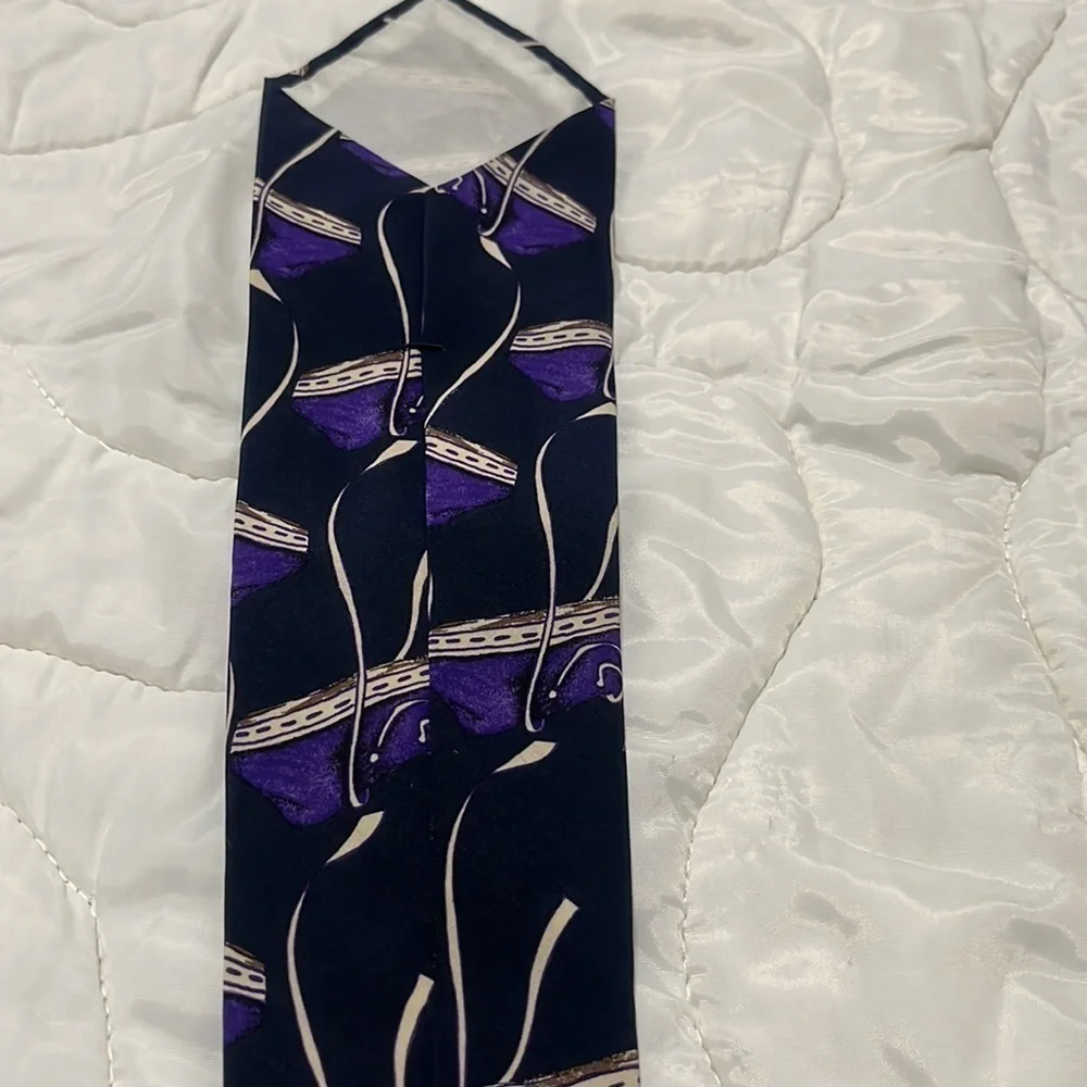 SILK PURPLE SHOE NECK TIE, WHIMSICAL, HAND MADE IN THE USA!